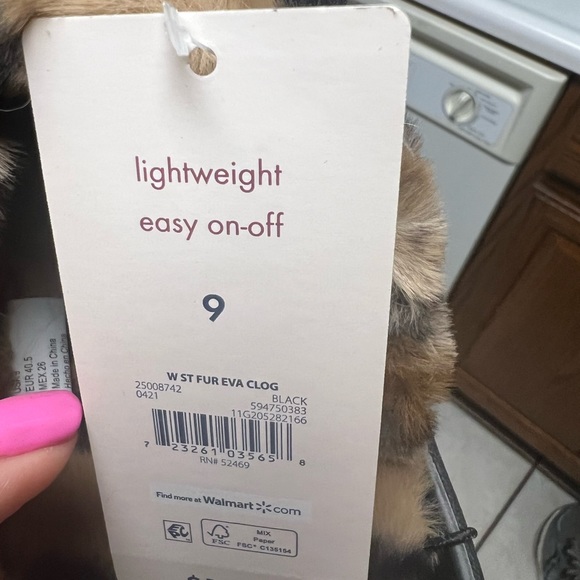 Sweet Treasures black Croc-like shoes with leopard fur- new with tags- Size 9 - Picture 3 of 3